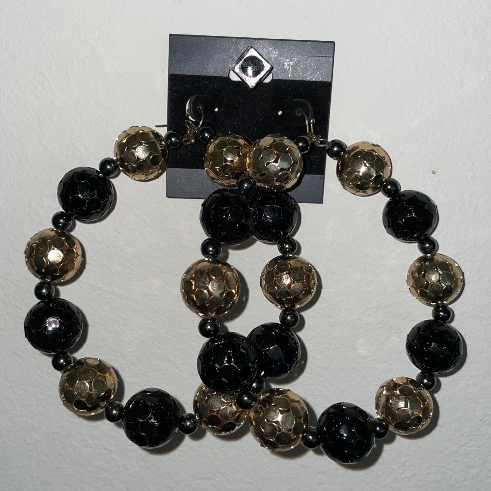 Black & Gold Earrings